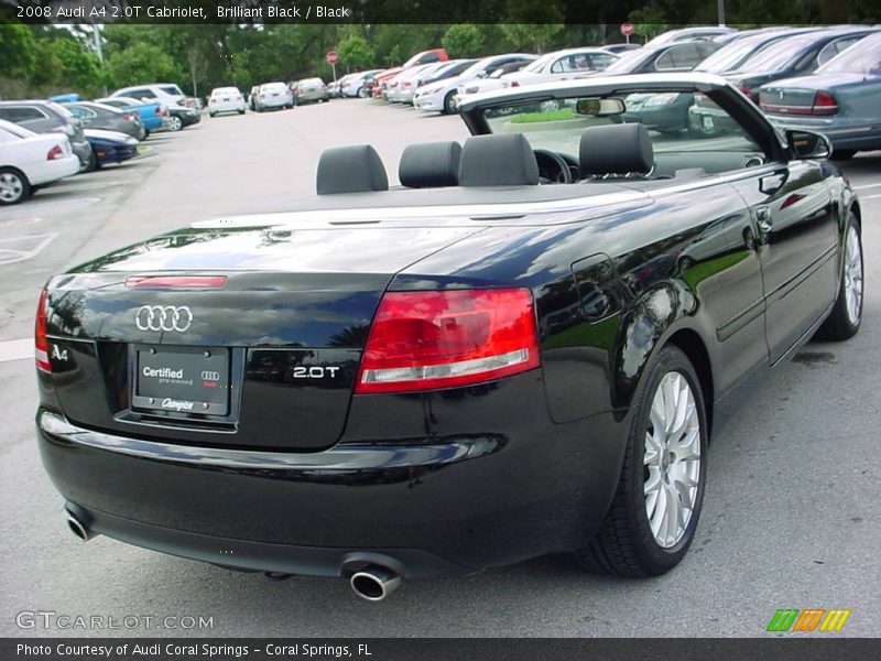 Brilliant Black / Black 2008 Audi A4 2.0T Cabriolet