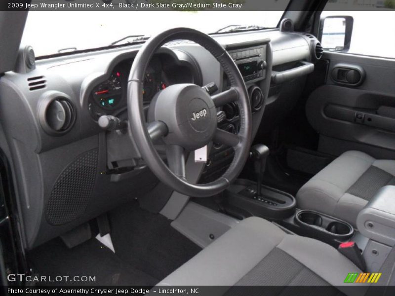 Black / Dark Slate Gray/Medium Slate Gray 2009 Jeep Wrangler Unlimited X 4x4