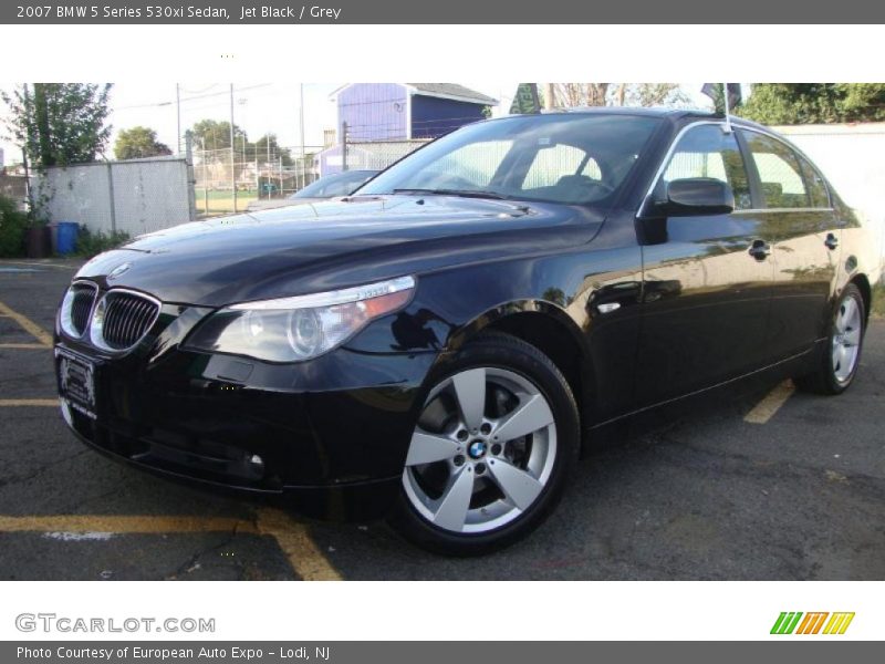 Jet Black / Grey 2007 BMW 5 Series 530xi Sedan