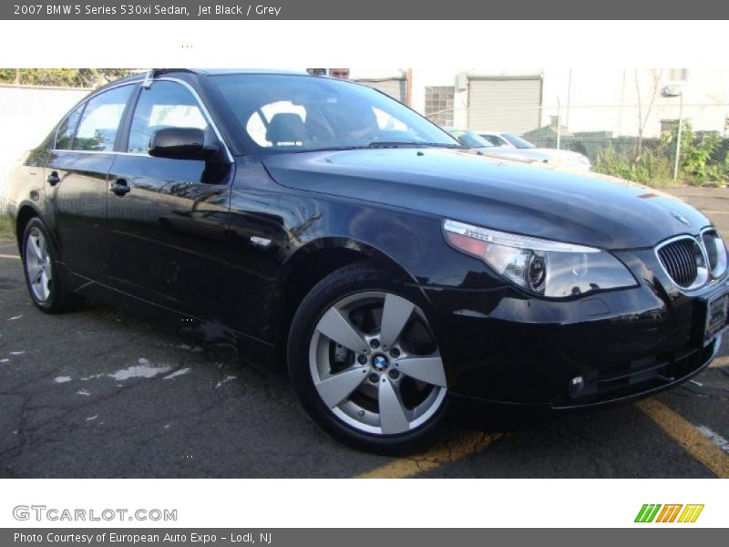 Jet Black / Grey 2007 BMW 5 Series 530xi Sedan