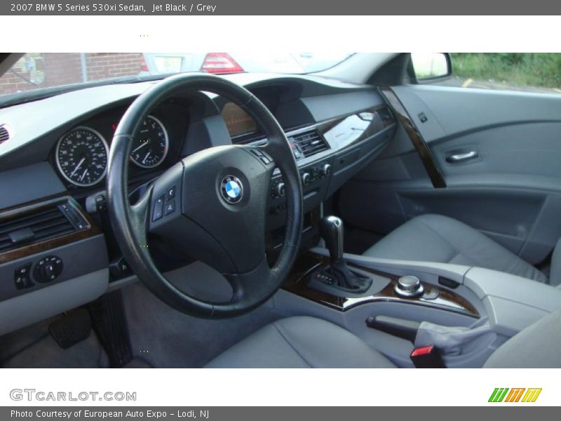 Jet Black / Grey 2007 BMW 5 Series 530xi Sedan