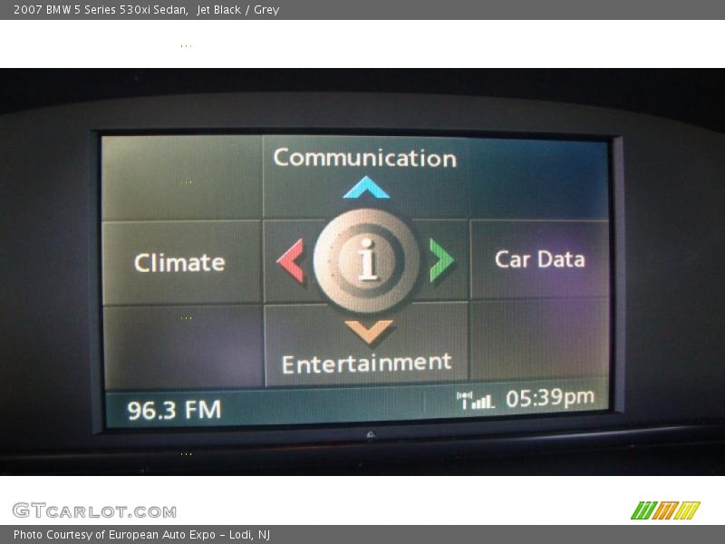 Jet Black / Grey 2007 BMW 5 Series 530xi Sedan