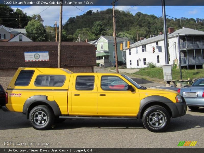 Solar Yellow / Gray 2002 Nissan Frontier XE Crew Cab 4x4