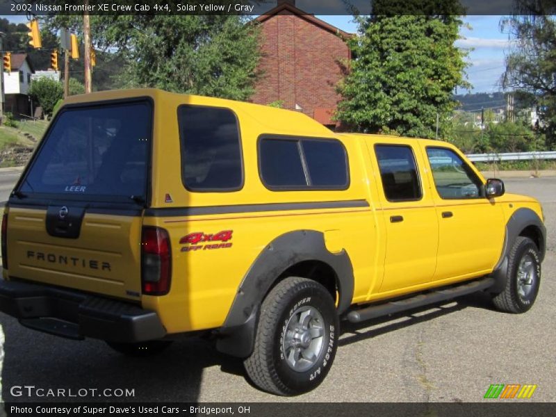Solar Yellow / Gray 2002 Nissan Frontier XE Crew Cab 4x4