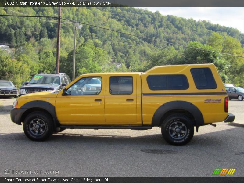 Solar Yellow / Gray 2002 Nissan Frontier XE Crew Cab 4x4