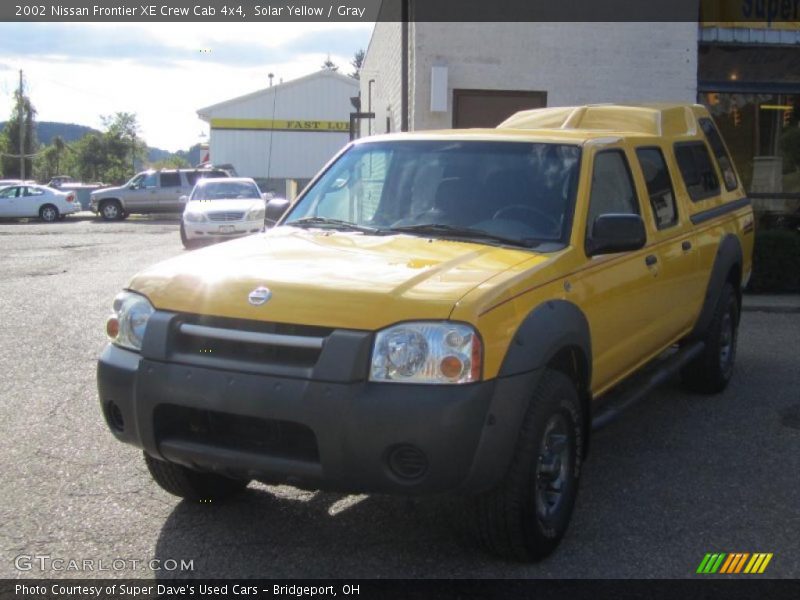Solar Yellow / Gray 2002 Nissan Frontier XE Crew Cab 4x4