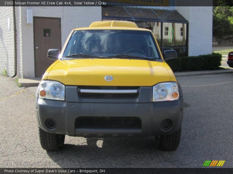 Solar Yellow / Gray 2002 Nissan Frontier XE Crew Cab 4x4