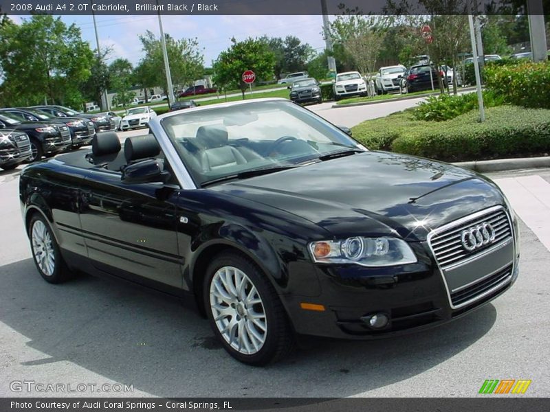 Brilliant Black / Black 2008 Audi A4 2.0T Cabriolet