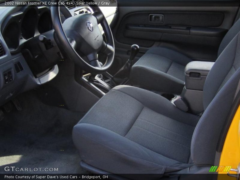 Solar Yellow / Gray 2002 Nissan Frontier XE Crew Cab 4x4