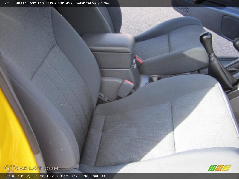 Solar Yellow / Gray 2002 Nissan Frontier XE Crew Cab 4x4