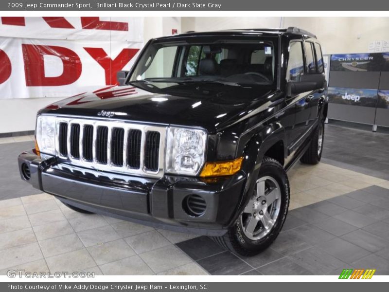Brilliant Black Crystal Pearl / Dark Slate Gray 2009 Jeep Commander Sport