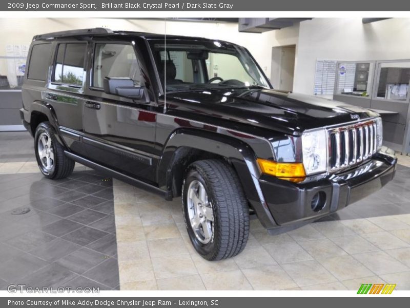 Brilliant Black Crystal Pearl / Dark Slate Gray 2009 Jeep Commander Sport