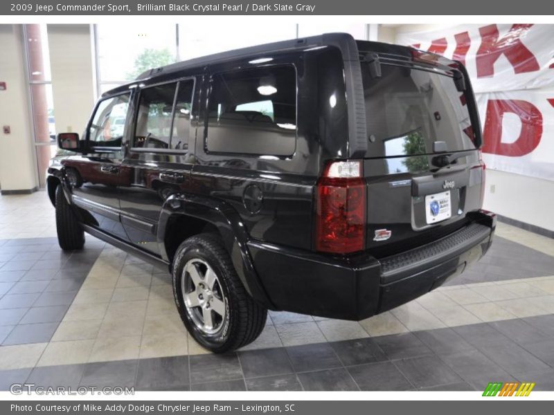 Brilliant Black Crystal Pearl / Dark Slate Gray 2009 Jeep Commander Sport