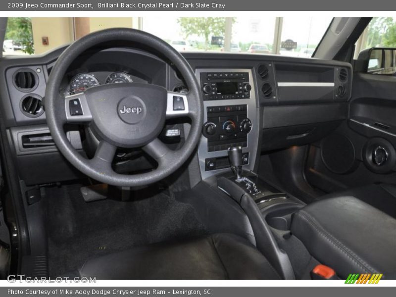 Brilliant Black Crystal Pearl / Dark Slate Gray 2009 Jeep Commander Sport