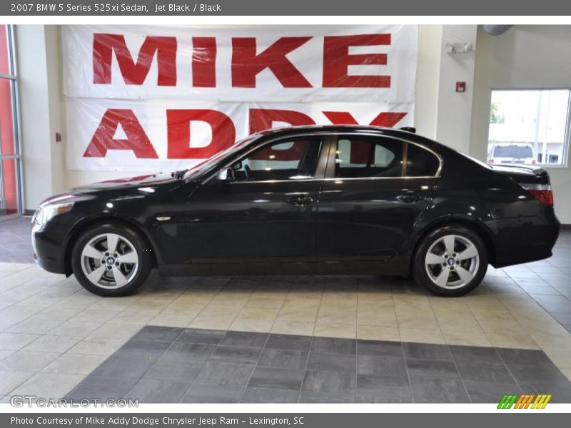 Jet Black / Black 2007 BMW 5 Series 525xi Sedan