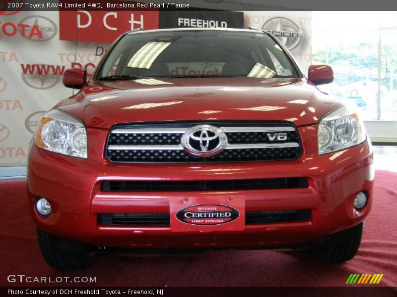 Barcelona Red Pearl / Taupe 2007 Toyota RAV4 Limited 4WD