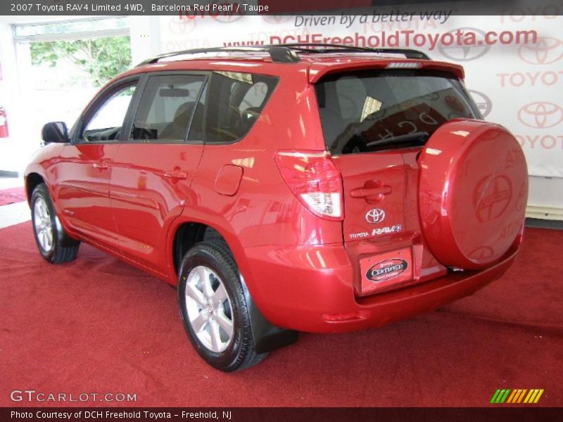Barcelona Red Pearl / Taupe 2007 Toyota RAV4 Limited 4WD