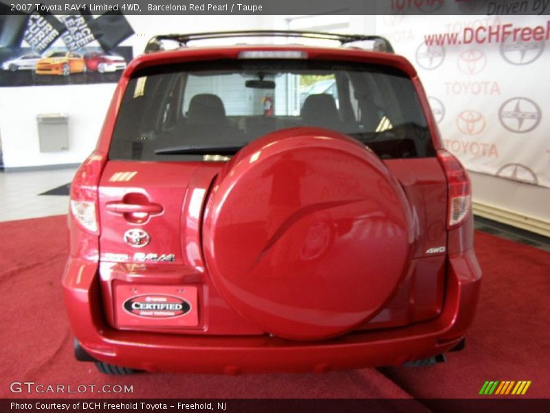 Barcelona Red Pearl / Taupe 2007 Toyota RAV4 Limited 4WD