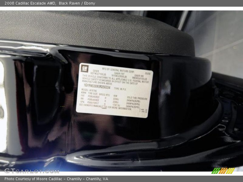 Black Raven / Ebony 2008 Cadillac Escalade AWD