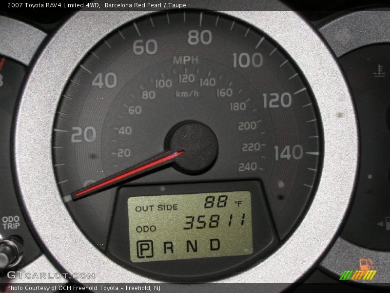 Barcelona Red Pearl / Taupe 2007 Toyota RAV4 Limited 4WD