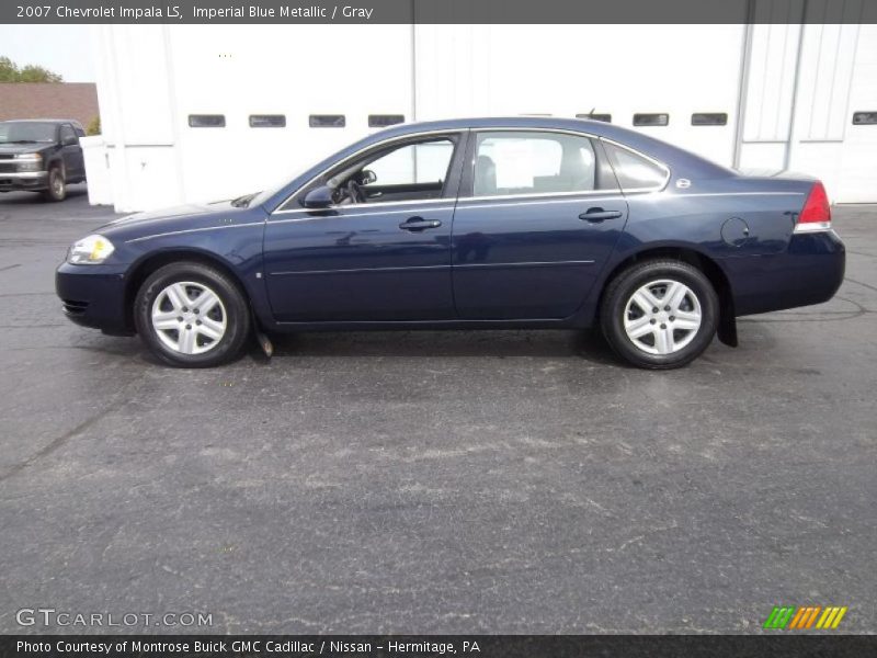 Imperial Blue Metallic / Gray 2007 Chevrolet Impala LS