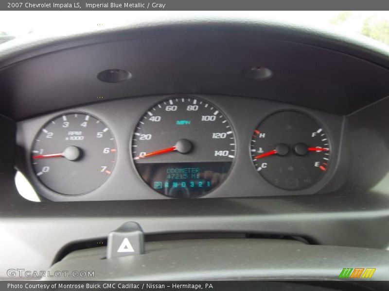 Imperial Blue Metallic / Gray 2007 Chevrolet Impala LS