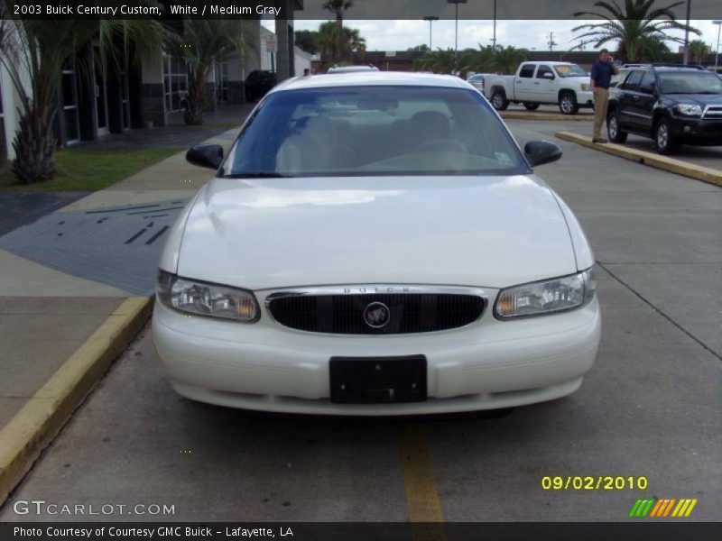 White / Medium Gray 2003 Buick Century Custom