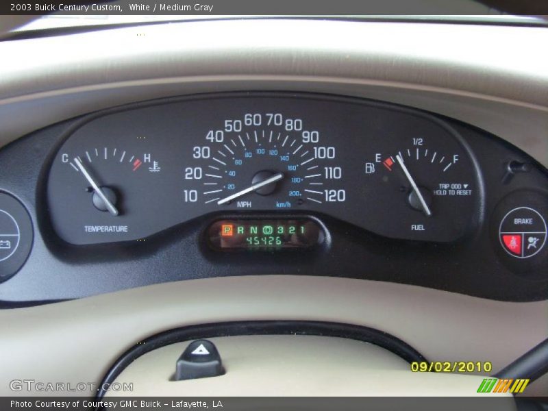 White / Medium Gray 2003 Buick Century Custom