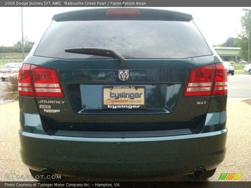 Melbourne Green Pearl / Pastel Pebble Beige 2009 Dodge Journey SXT AWD