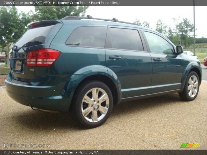 Melbourne Green Pearl / Pastel Pebble Beige 2009 Dodge Journey SXT AWD