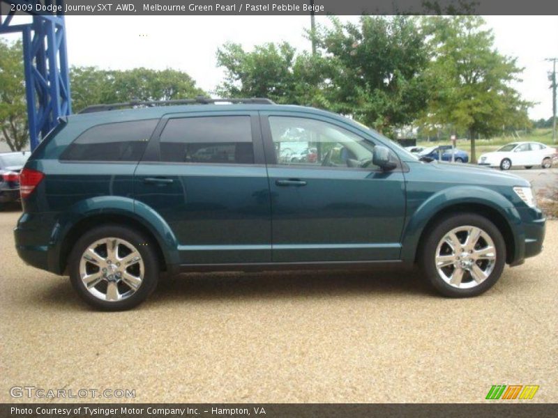 Melbourne Green Pearl / Pastel Pebble Beige 2009 Dodge Journey SXT AWD