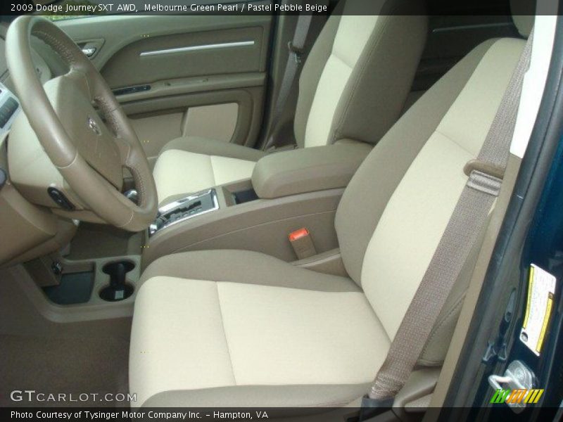 Melbourne Green Pearl / Pastel Pebble Beige 2009 Dodge Journey SXT AWD