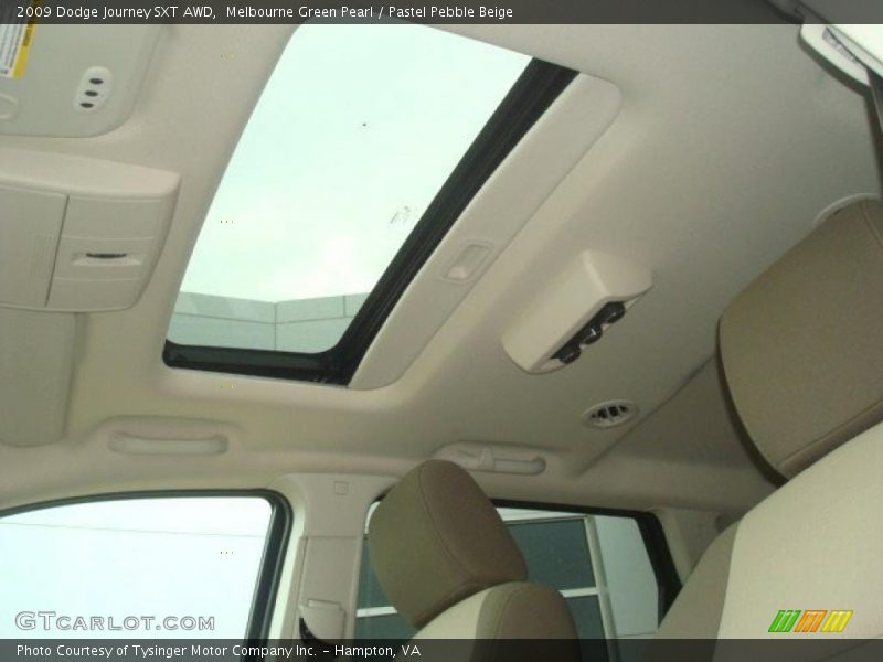 Melbourne Green Pearl / Pastel Pebble Beige 2009 Dodge Journey SXT AWD