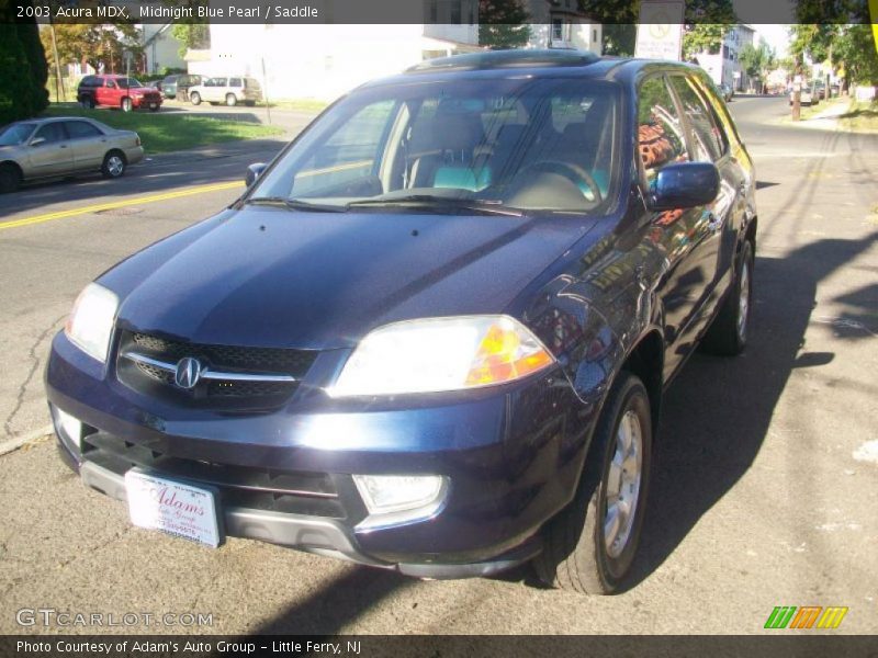 Midnight Blue Pearl / Saddle 2003 Acura MDX