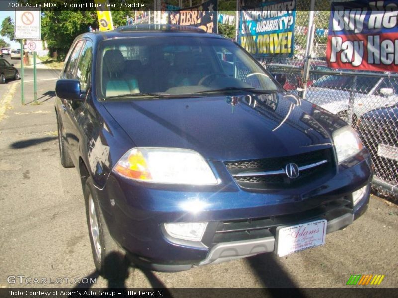 Midnight Blue Pearl / Saddle 2003 Acura MDX