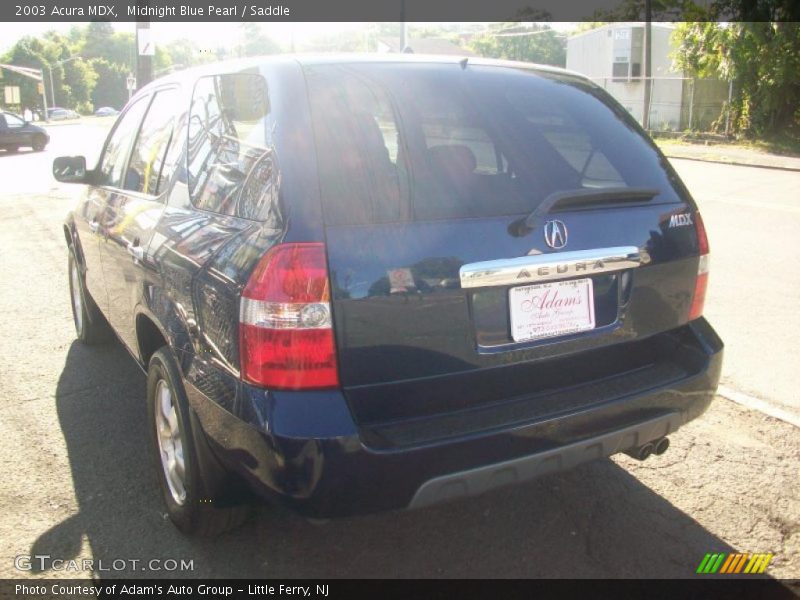 Midnight Blue Pearl / Saddle 2003 Acura MDX