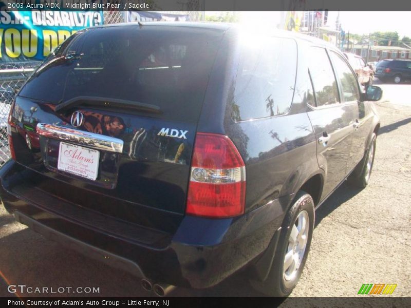 Midnight Blue Pearl / Saddle 2003 Acura MDX