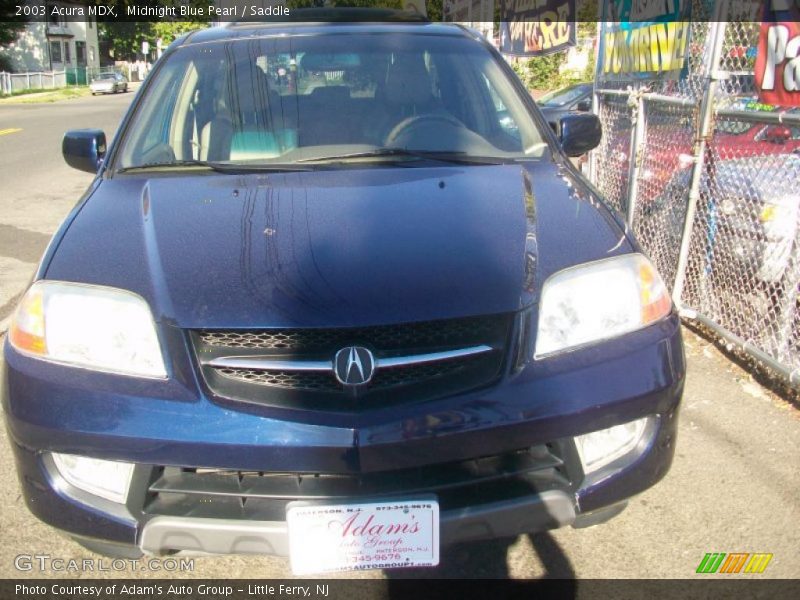 Midnight Blue Pearl / Saddle 2003 Acura MDX