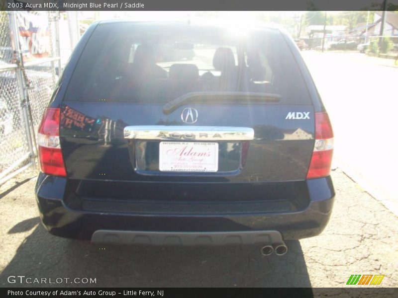 Midnight Blue Pearl / Saddle 2003 Acura MDX