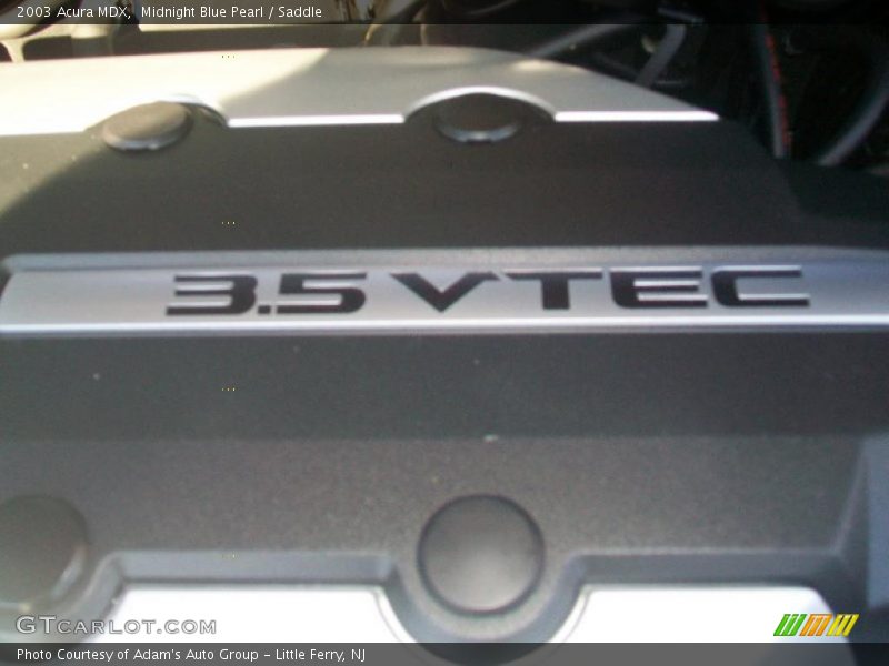 Midnight Blue Pearl / Saddle 2003 Acura MDX