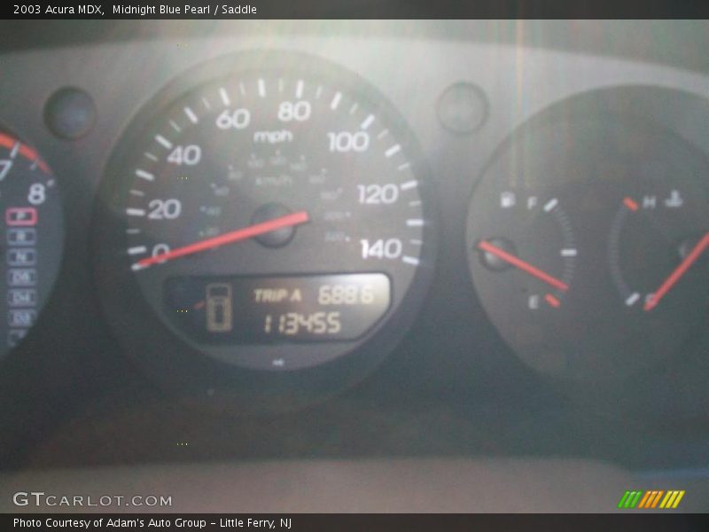 Midnight Blue Pearl / Saddle 2003 Acura MDX