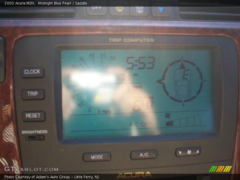 Midnight Blue Pearl / Saddle 2003 Acura MDX