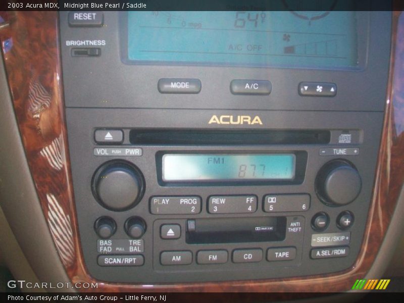 Midnight Blue Pearl / Saddle 2003 Acura MDX