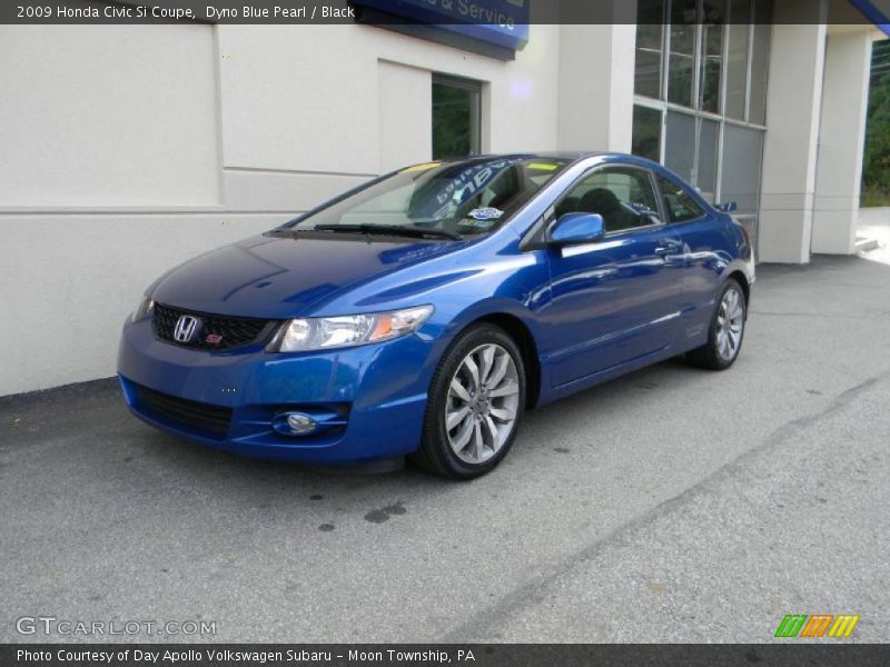 Dyno Blue Pearl / Black 2009 Honda Civic Si Coupe