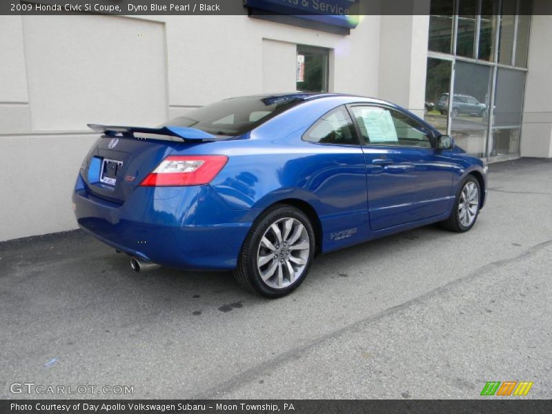 Dyno Blue Pearl / Black 2009 Honda Civic Si Coupe