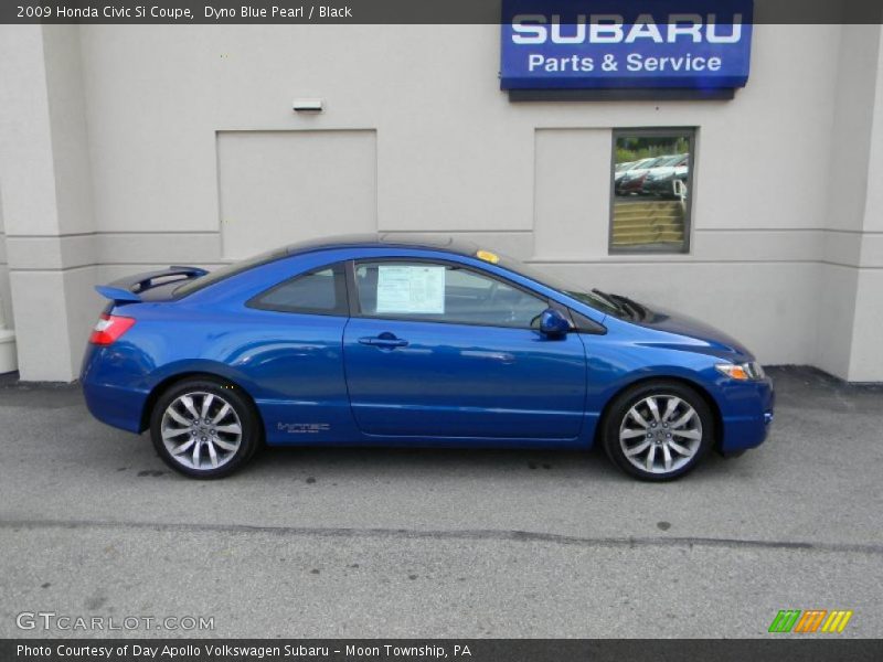 Dyno Blue Pearl / Black 2009 Honda Civic Si Coupe