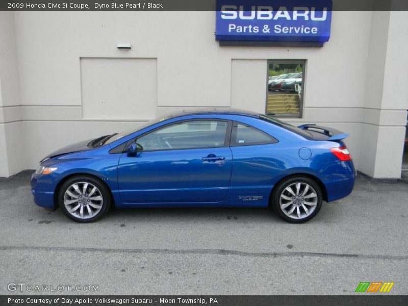 Dyno Blue Pearl / Black 2009 Honda Civic Si Coupe