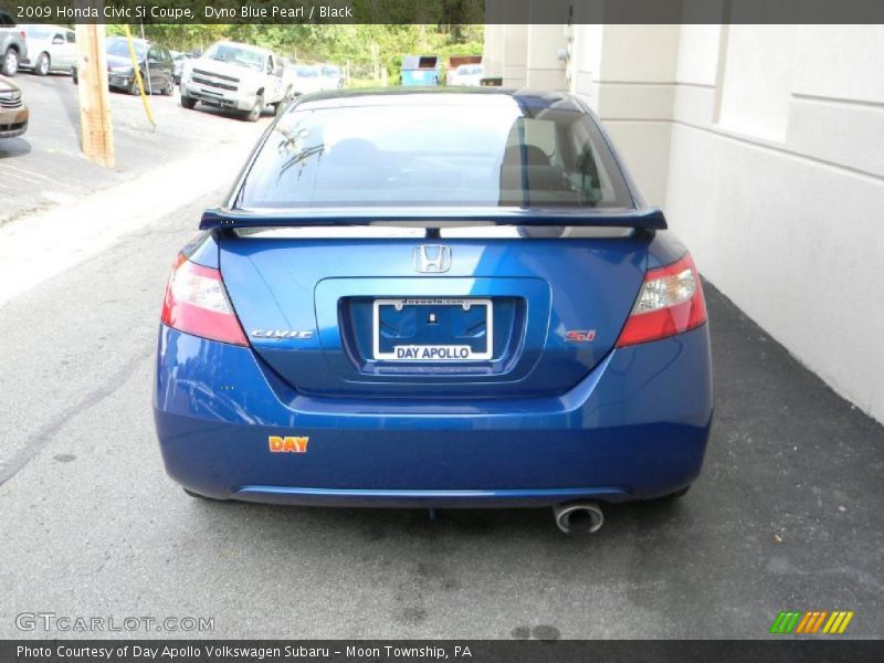 Dyno Blue Pearl / Black 2009 Honda Civic Si Coupe