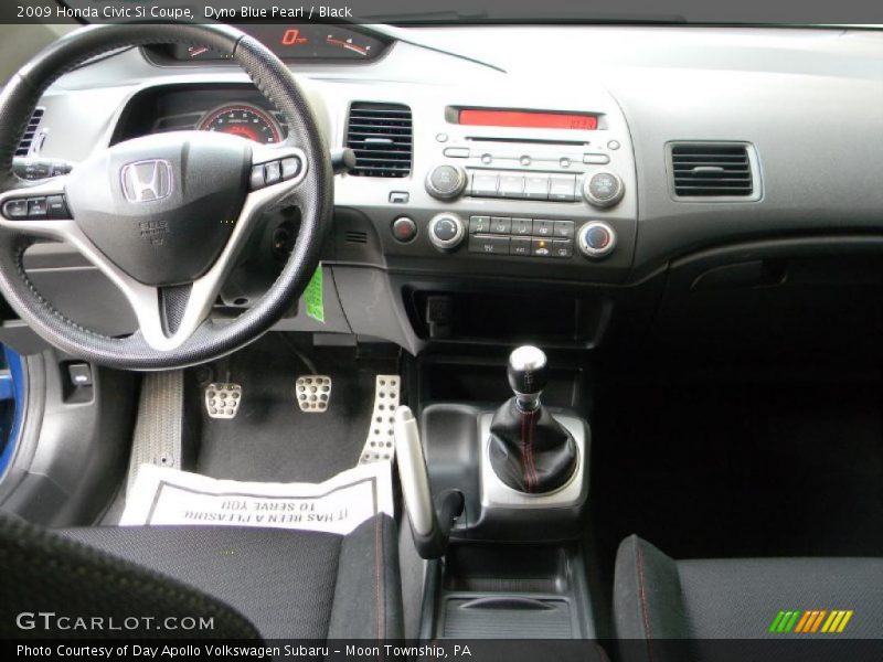 Dyno Blue Pearl / Black 2009 Honda Civic Si Coupe