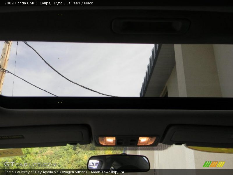 Dyno Blue Pearl / Black 2009 Honda Civic Si Coupe